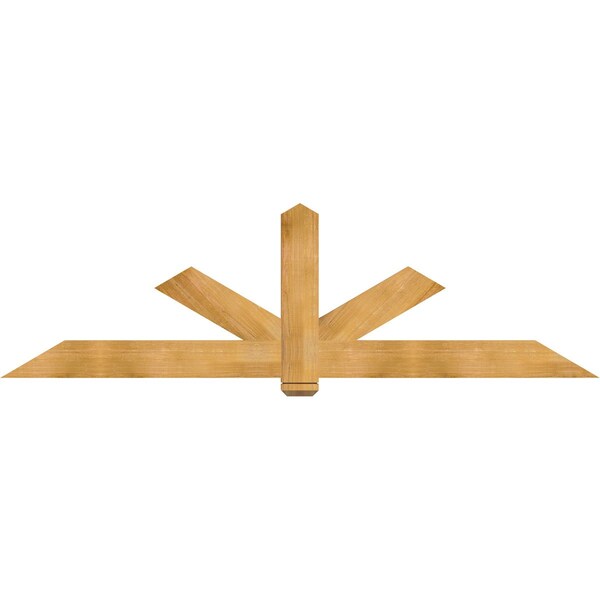Ekena Millwork Kennewick Rough Sawn Timber Gable Bracket, Western Red Cedar, 96"W x 28"H x 2"D x 6"F, 7/12 Pitch GBW096X28X0206KEN00RWR - main